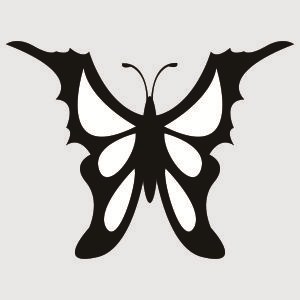 10 Cutting Sticker Tribal Butterfly  Alkhaberbagi